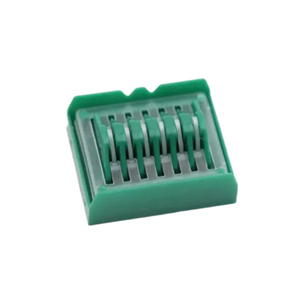 CLIP DE POLIMERO HEM-O-LOCK TAMAÑO MEDIANO / LARGO (VERDE) 6 CLIPS POR CARTUCHO